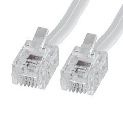 Cabo Telefone RJ11 4 Pinos (20 mts) - Branco