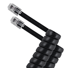 Cabo p/ Ligação do Auscultador Telefone RJ10 (2 mts) - Preto 1