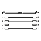 Cabo p/ Ligação do Auscultador Telefone RJ10 (2 mts) - Preto 2