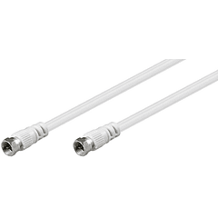 Cabo RF RG6 LTE c/ Fichas F Macho - Macho (15 mts) - GOOBAY