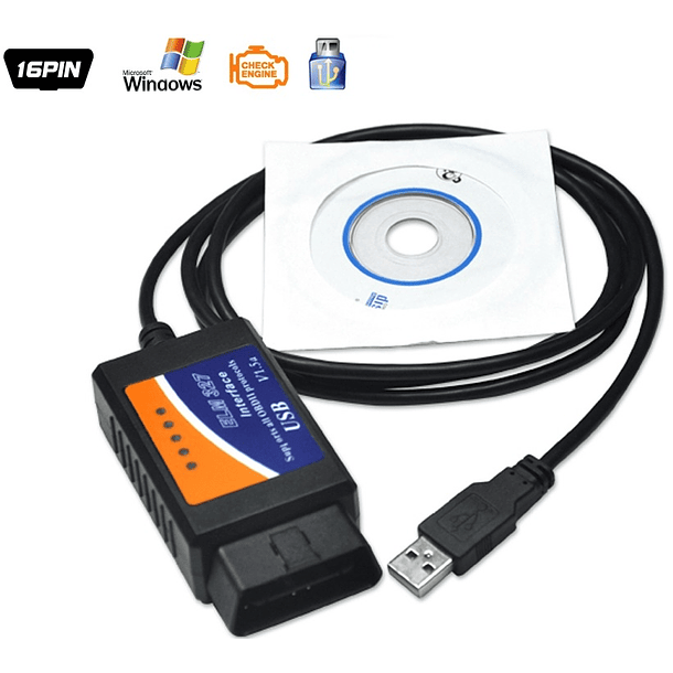 Cabo Diagnóstico Automóvel USB -> OBD II 