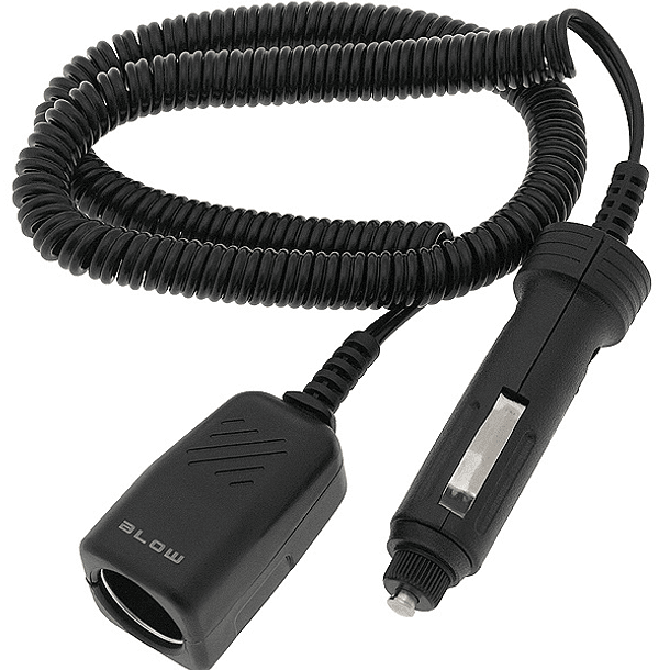 Cabo Extensão Espiral Ficha Isqueiro Macho - Ficha Isqueiro Femea (70cm -> 2,1 mts) 2