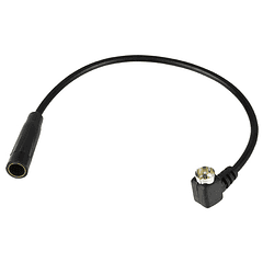 Cabo Adaptador Antena Auto-Radio DIN Fêmea - ISO Macho (26cm)