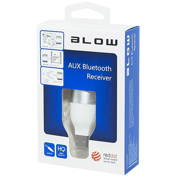 Adaptador Audio Bluetooth (Jack 3,5mm e USB) p/ Automóvel - BLOW 3