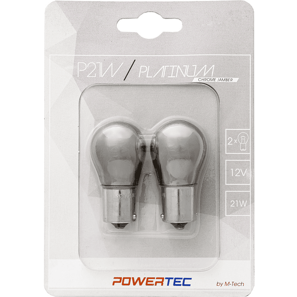 Blister 2x Lampadas Halogéneo P21W 12V BA15s (Chrome) 