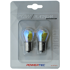 Blister 2x Lampadas Halogéneo PY21W 12V BAU15s (RAINBOW) - POWERTEC