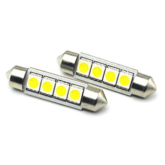 Blister 2x Lampadas LED C5W (CANBUS) 41mm Branco 6000K (4 x SMD5050)