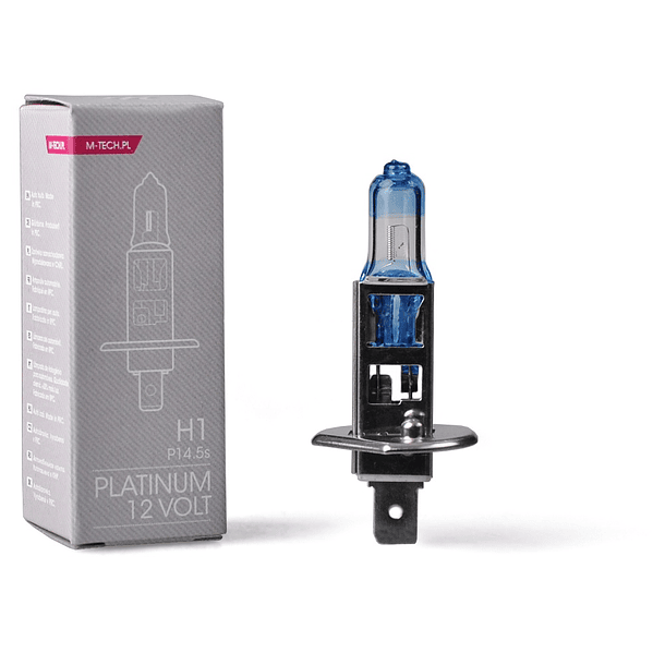 Lampada H1 55W 12V Platinum p/ Automóvel - M-TECH 