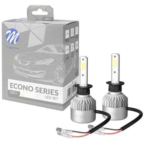 Pack 2x Lampadas LED COB H1 9~32V Branco 6000K - M-TECH 1
