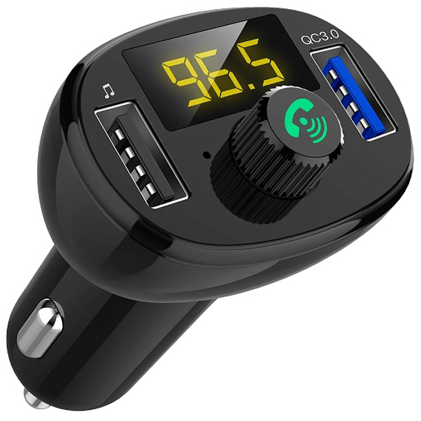 Transmissor Auto FM 12/24V c/ MP3-USB-Bluetooth + Mãos Li...