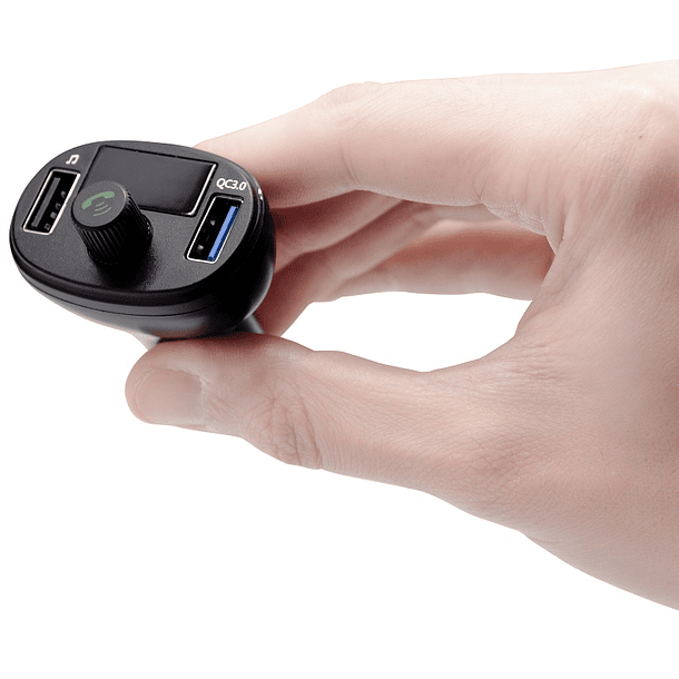 Transmissor Auto FM 12/24V c/ MP3-USB-Bluetooth + Mãos Livres + Carreg. Rápido USB (QC3.0) 3