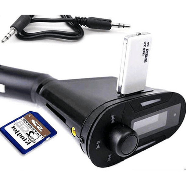 Transmissor Auto LCD FM c/ MP3-SD-USB e Comando 2