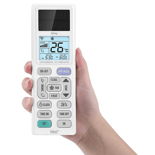 Comando Universal Ar Condicionado c/ Painel Solar Homy - WELL 2