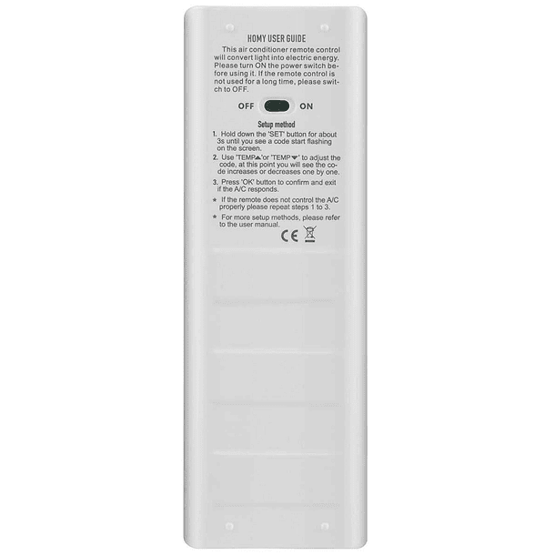 Comando Universal Ar Condicionado c/ Painel Solar Homy - WELL 4