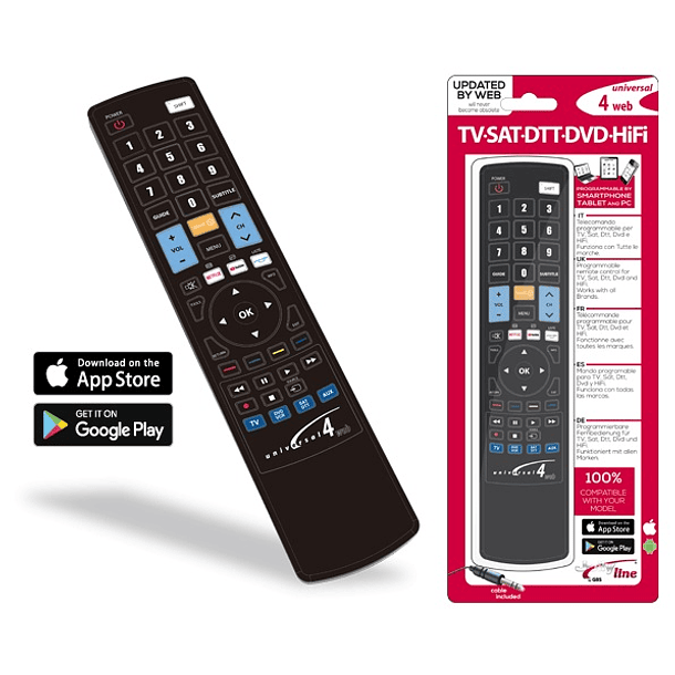 Comando Programável MADE FOR YOU 4:1 (Smartphone, Tablet e PC) - JollyLine 