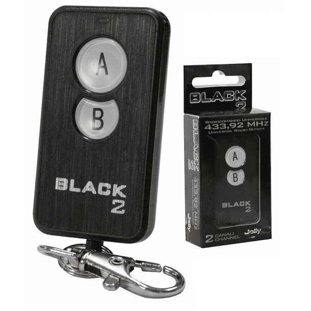 Comando Garagem 2 Canais 433,92Mhz (BLACK 2) - JOLLY LINE 1