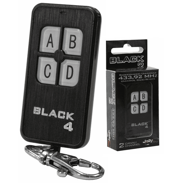 Comando Garagem 4 Canais 433,92Mhz (BLACK 4) - JOLLY LINE 1