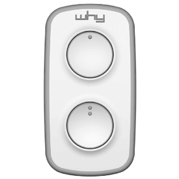 Comando Garagem 2 Canais 433,92Mhz c/ Auto-Aprendizagem (Cinza) - WHY EVO 