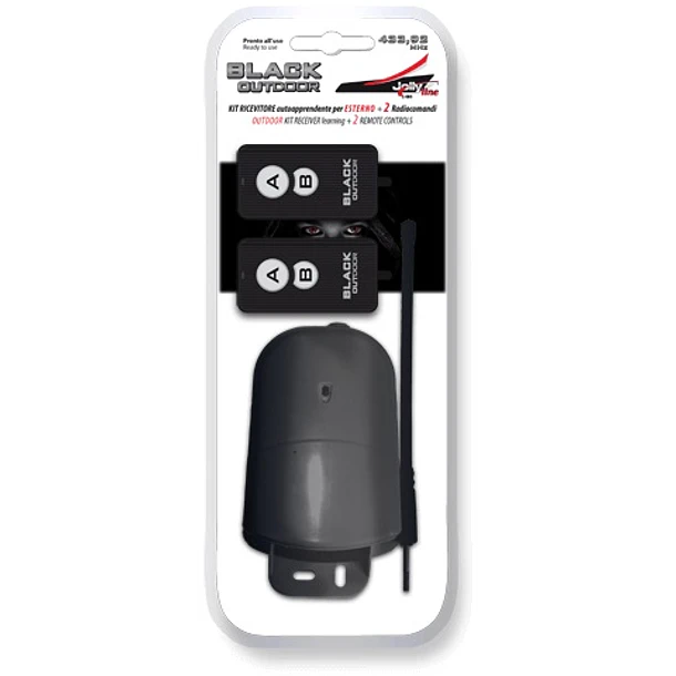 Kit Emissor Receptor 2 Canais e 2 Comandos Exterior (433,92MHz) - JollyLine 2