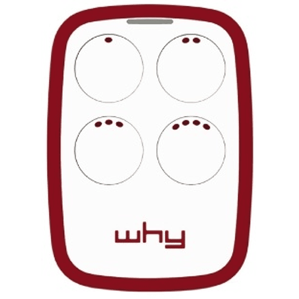 Comando Garagem Multi Frequências c/ Auto-Aprendizagem (Vermelho) - WHY EVO 