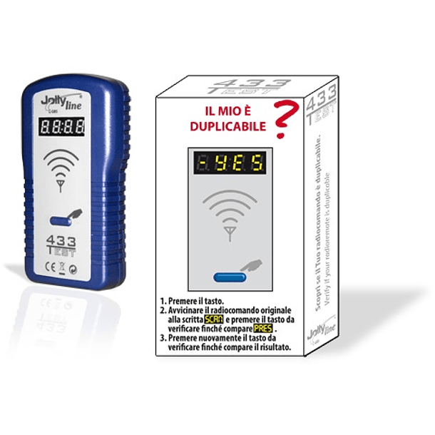 Frequêncimetro Digital LCD Portátil 433MHz - JOLLYLINE 433 TEST 