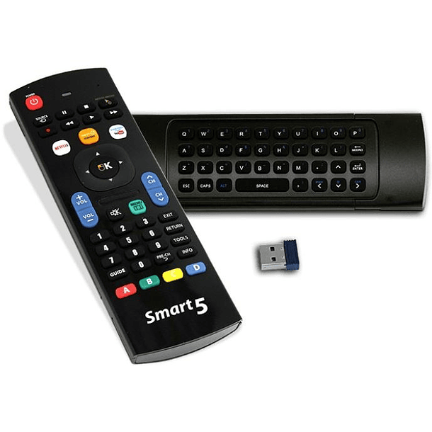 Comando Air Mouse QWERTY p/ SMART TVs SAMSUNG, SONY, LG, PHILIPS e PANASONIC - JollyLine Smart 2
