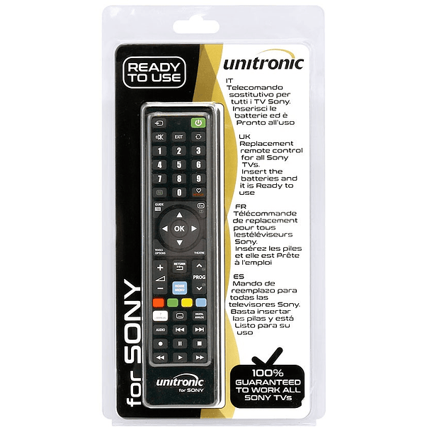 Comando Universal Dedicado p/ TVs LCD SONY - UNITRONIC 1