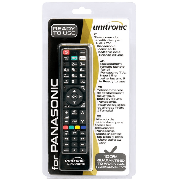 Comando Universal Dedicado p/ TVs LCD PANASONIC - UNITRONIC 1