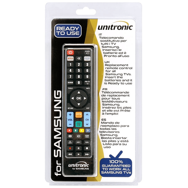 Comando Universal Dedicado p/ TVs LCD SAMSUNG - UNITRONIC 1
