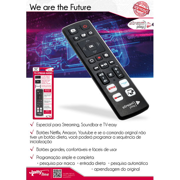 Comando Universal SIMPLEX TV Stream Play - Jolly Line 2