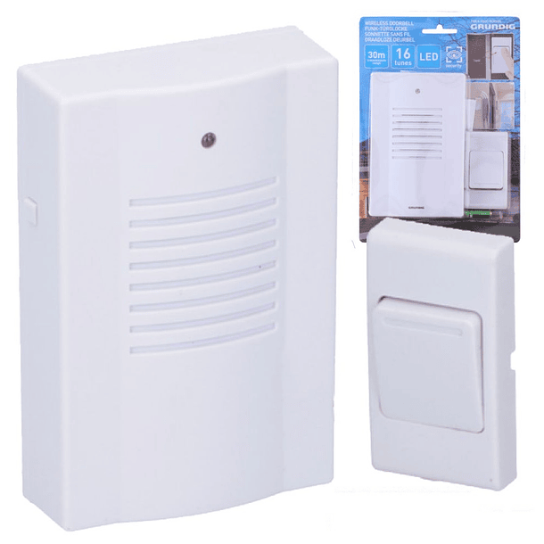 Campainha sem Fios c/ Comando (16 Melodias) - GRUNDIG 