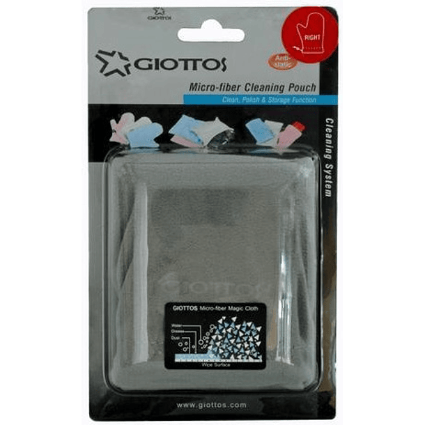 Luva Micro Fibra 12x24cm (Cinza) - GIOTTOS 
