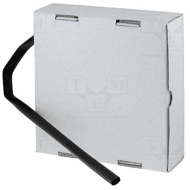 Rolo Manga Termoretratil Ø3,2 > 1,6mm (15 mts) - Preto 