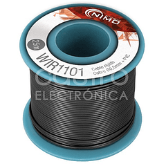 Bobine Fio Rigido Cobre 0,5mm (Preto) p/ Montagens - 25 mts