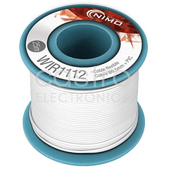 Bobine Fio Flexivel Cobre 0,5mm (Branco) p/ Montagens - 25 mts