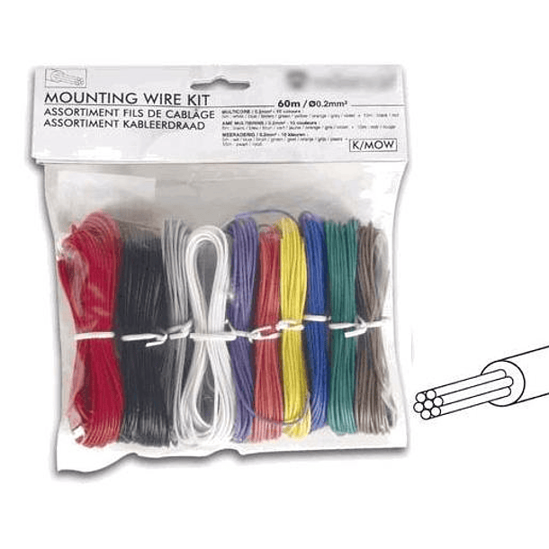 Kit de Fios Multifilares 10 Cores (60 mts) p/ Montagens - VELLEMAN 