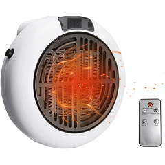 Aquecedor Cerâmico Regulável de Parede c/ Ligação Directa à Tomada + Comando