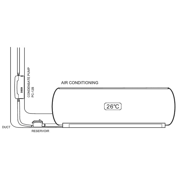 Bomba de Condensados (18L /h 10 mts) p/ Ar Condicionados - HTW 2