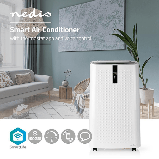 Ar Condicionado Portátil SmartLife até 60m³ 9000 BTU c/ Wi-Fi - NEDIS 3