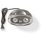 Aquecedor Cerâmico Ar Rotativo 1500W (Cinzento) - NEDIS 2