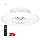 Ventoinha de Teto Ø56cm c/ Iluminação LED CCT Regulável c/ Comando (Branco) - GSC 1