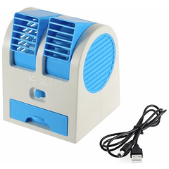 Mini Ventoinha USB/Pilhas c/ Ambientador e Depósito (500ml)