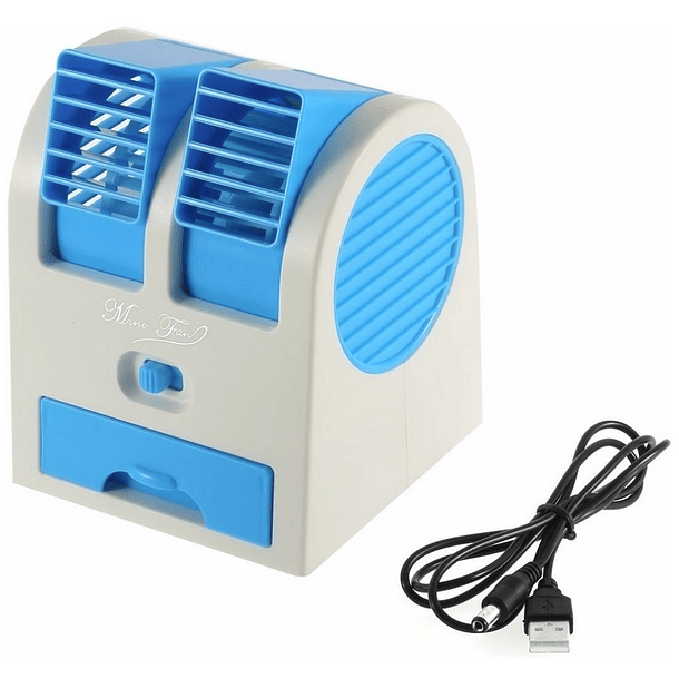 Mini Ventoinha USB/Pilhas c/ Ambientador e Depósito (500ml) 1