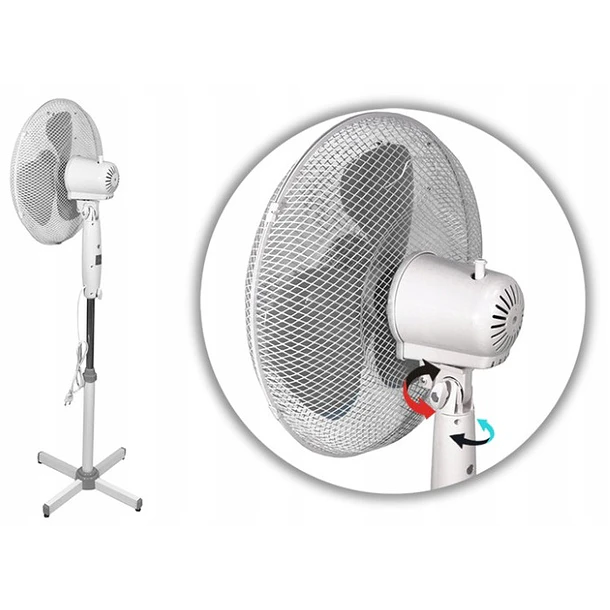 Ventoinha de Pé 3 Velocidades 50W Altura Regulável (Ø40cm) - ESPERANZA 3