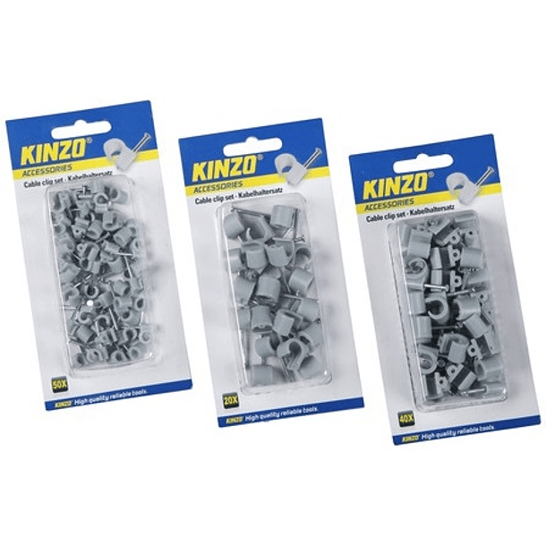 Pack 3x Emb. Abraçadeiras Diversas c/ Prego (110 pcs) - KINZO 