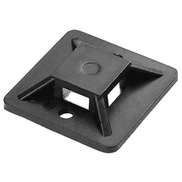 Emb. 50x Suportes Autoadesivos p/ Abraçadeiras 30x30mm (Preto) - ORNO 