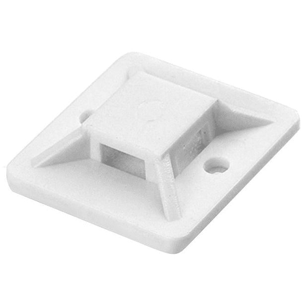 Emb. 50x Suportes Autoadesivos p/ Abraçadeiras 20x20mm (Branco) - ORNO 