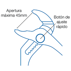 Alicate Ajustável (Ajuste Rápido) de 15 Posições - Proskit