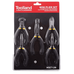 Conjunto de 5x Mini Alicates de Electricista - Toolland