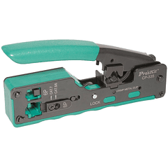 Alicate Modular p/ Cravar Fichas Telefone/Rede RJ11/12/RJ45 - Proskit CP-335